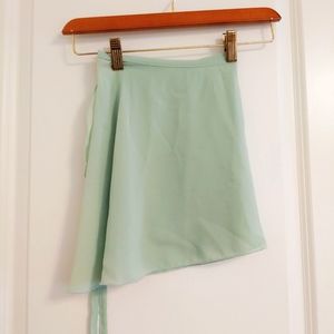 Mirella Ballet Wrap Skirt Chiffon Seafoam Green